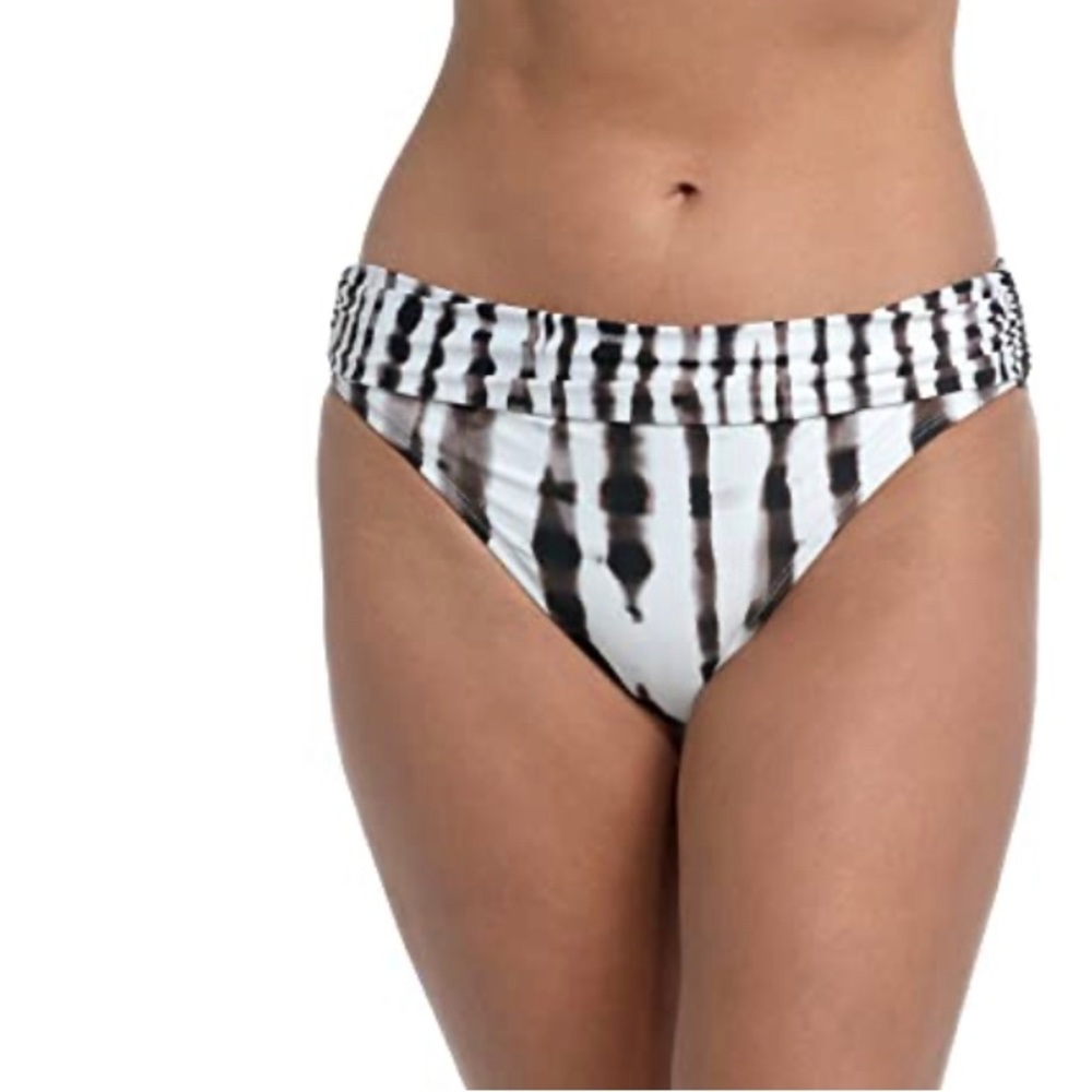La Blanca Women's Shirred Band Hipster Bikini Swimsuit Bottom in Java tie dye 16
